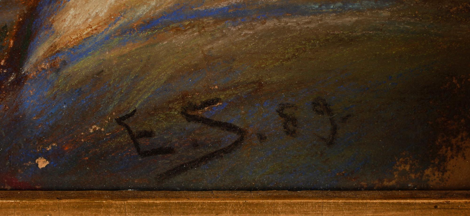 ERIK SÄÄF, pastell, monogramsign och dat 89.