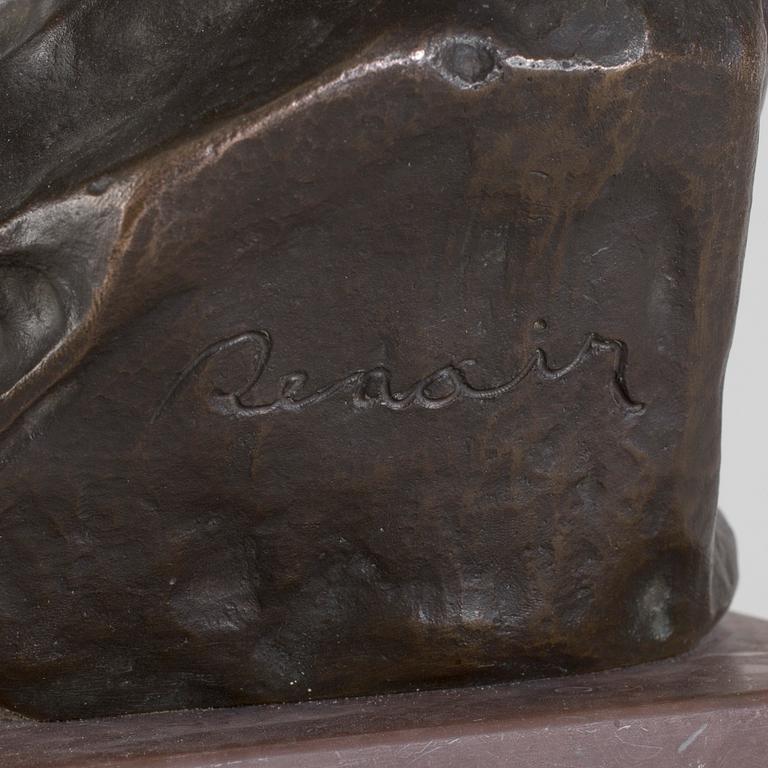 AUGUSTE RENOIR, After, bronze sculpture, Coco, stamp signature.