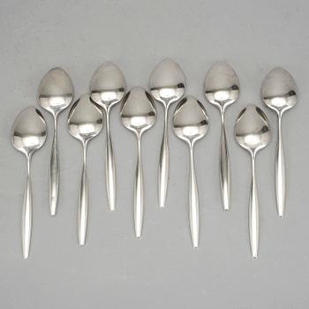 SKEDAR, 10 st, silver, "Cypress", Georg Jensen, Danmark. Vikt ca 417 gram.