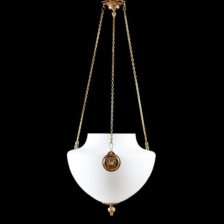 TAKAMPEL, empirestil, 1900-tal. Höjd med kedjor ca 80 cm.