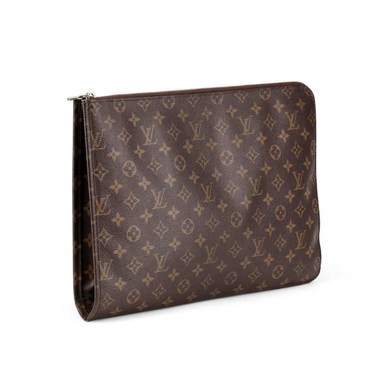 LOUIS VUITTON, a monogram canvas document folder / briefcase, "Poche Documents Bag Case".