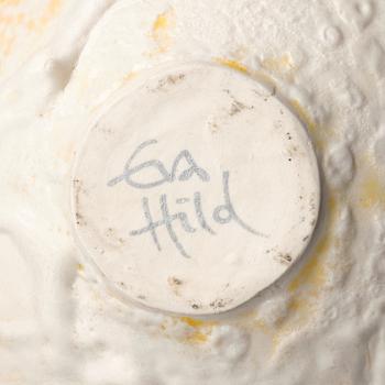 Eva Hild, a stoneware bowl, executed in her own studio, Sparsör, Sweden.