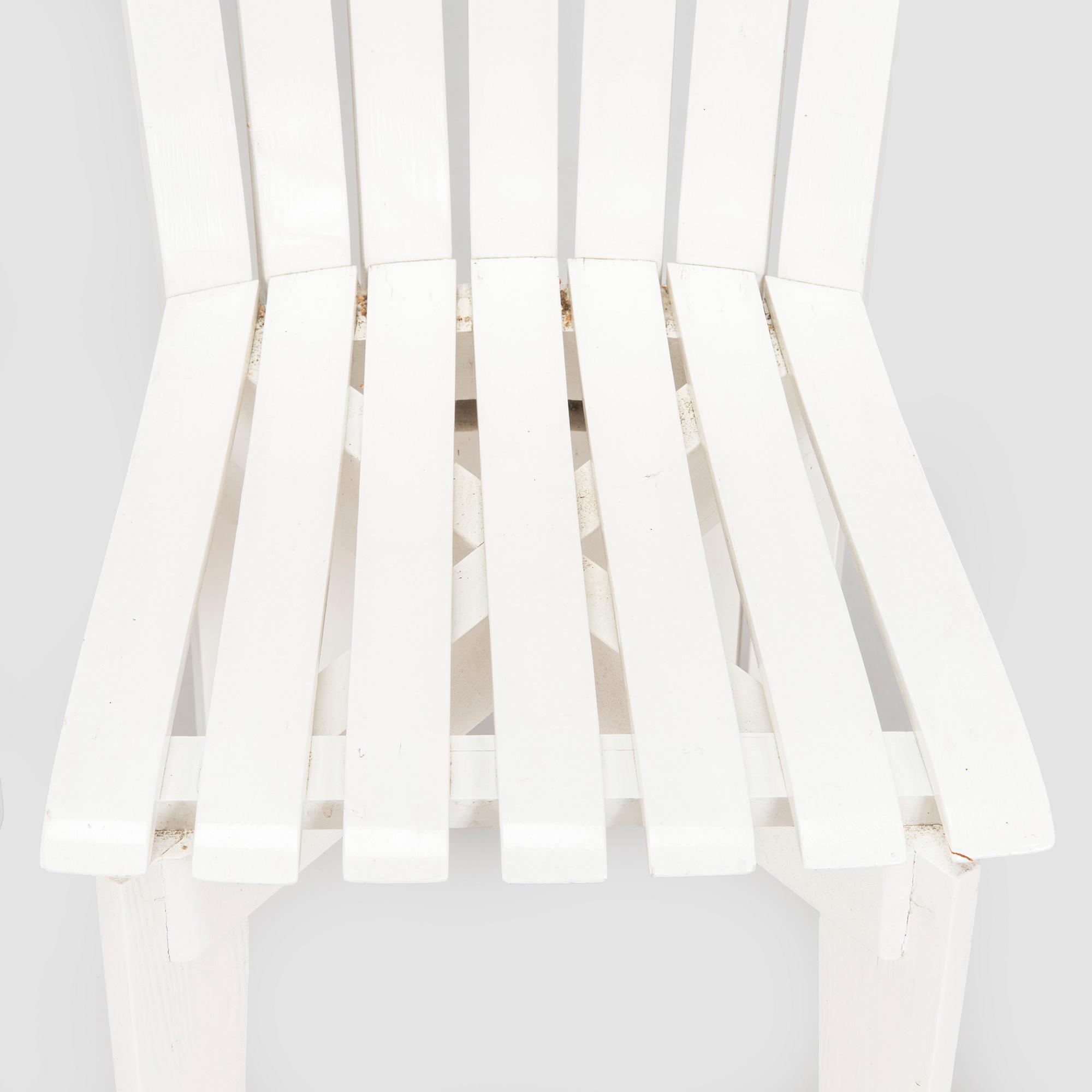 Alvar & Aino Aalto, Four 'Aurinko' (Sun-serial) garden chairs, model 910  for O.Y. Huonekalu- ja Rakennustyötehdas A.B. 1957.