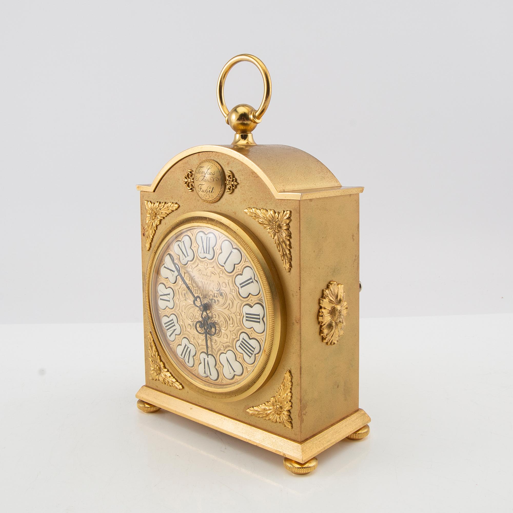 Table Clock Imhof Mid-20th Century.
