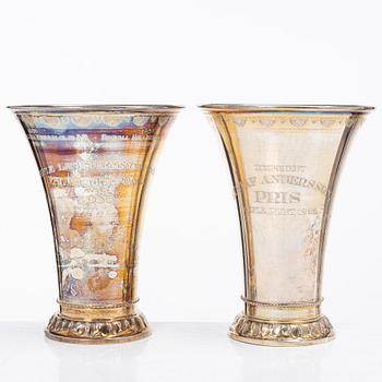 Guldsmedsaktiebolaget (GAB), Cups, a pair, silver, Stockholm 1927 and 1933.