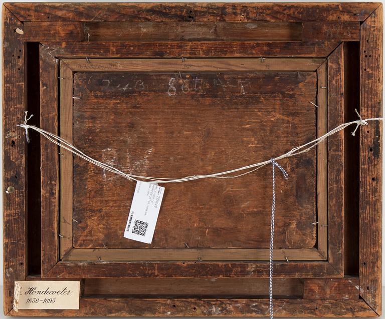 MELCHIOR DE HONDECOETER, hans art, olja på pannå.