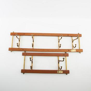 Coat racks, two "Dekorativ" by Skoglunds Metal Foundry, Anderstorp, 1950s/60s.