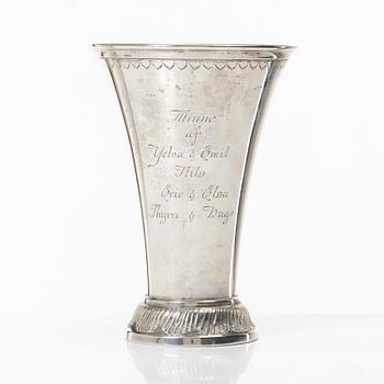 A silver beaker, Bernhard Hertz, Stockholm, Sweden, 1916.