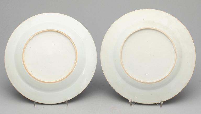 TALLRIKAR, 4 st, porslin, Kina, Qianlong (1736-95).