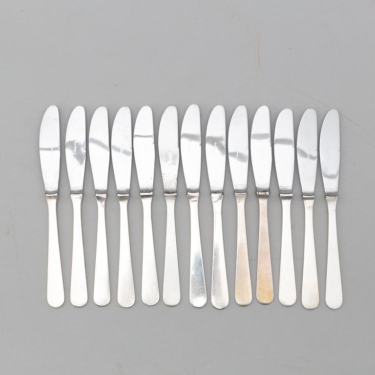 Wiwen Nilsson, a set of 32 pcs of luncheon silver flatware, Lund, Sweden 1956-69.