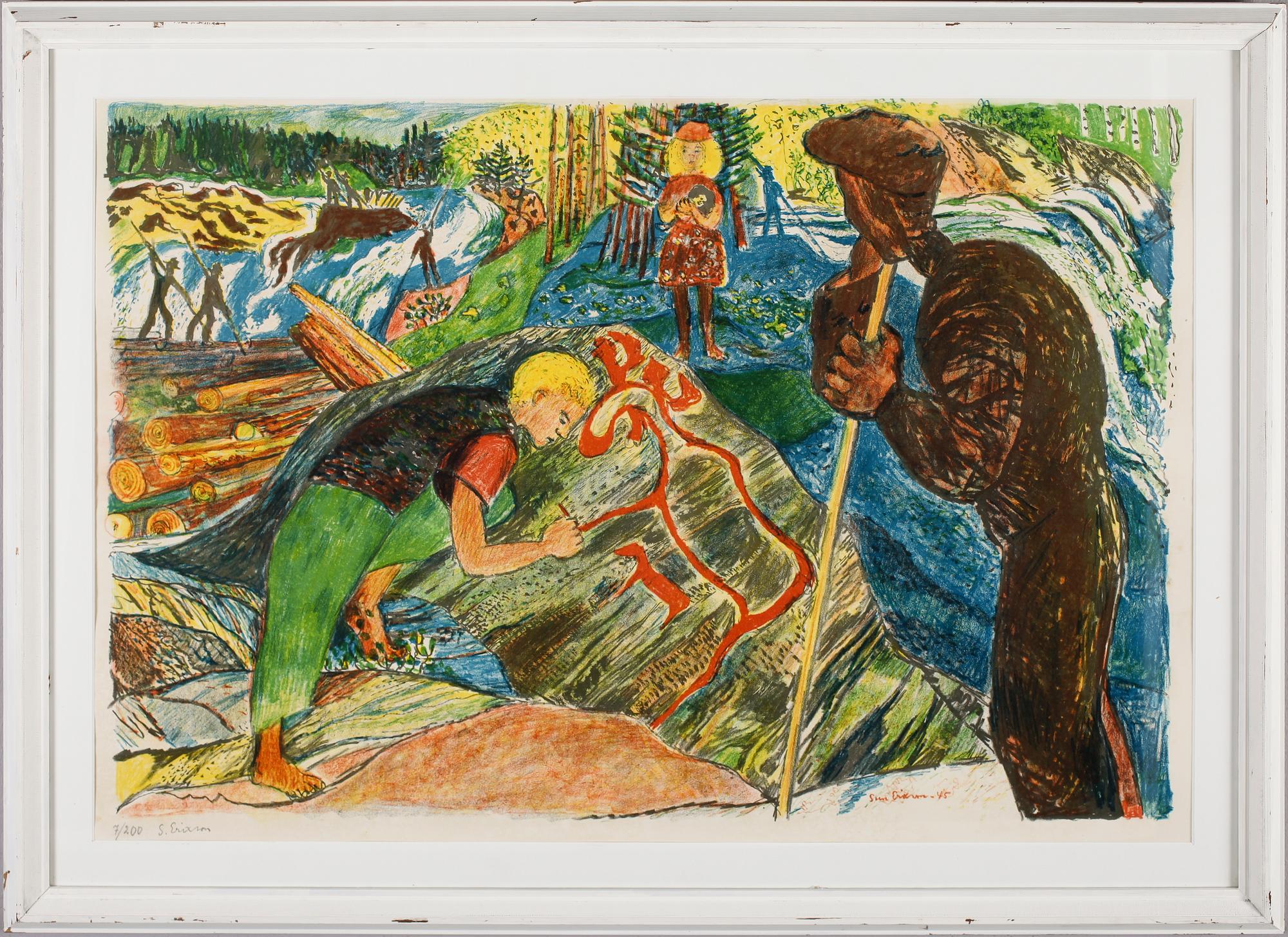 SVEN X:ET ERIXSON, färglitografi, signerad och numrerad 7/200.