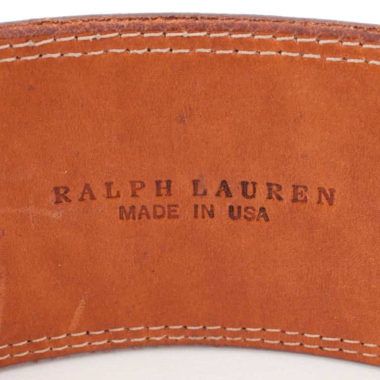 RALPH LAUREN, a leather belt.