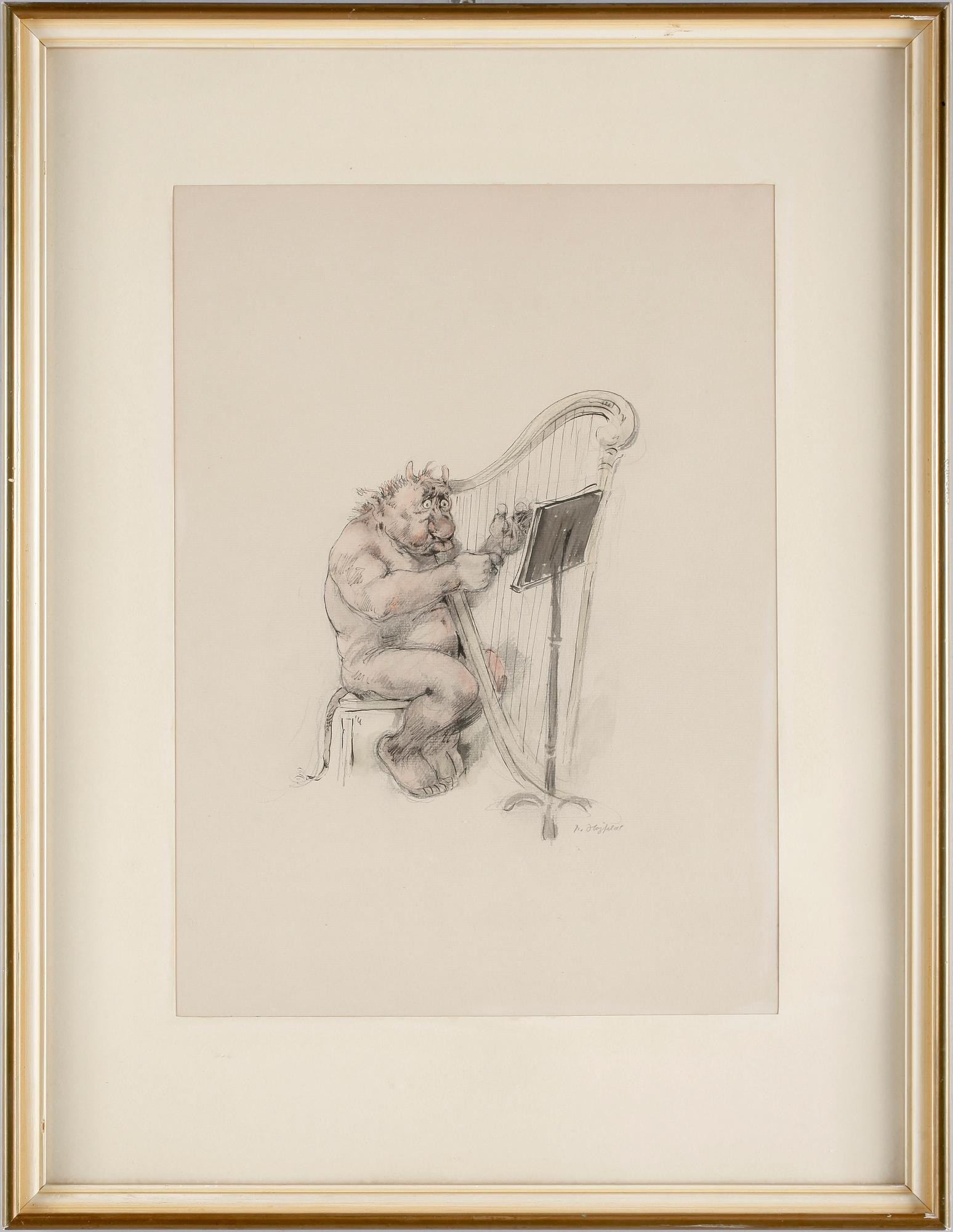 ROBERT HÖGFELDT, blandteknik. Sign.