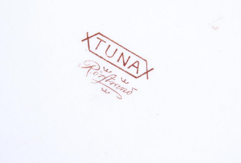 TVÄTTSERVIS, 4 delar, flintgods, "Tuna", 1900-talets första hälft.