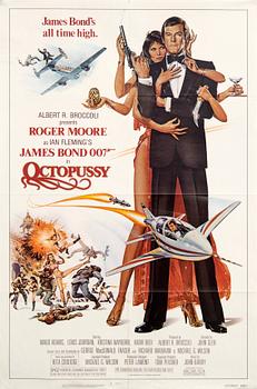 Film poster James Bond "Octopussy" 1983 first edition in the USA.