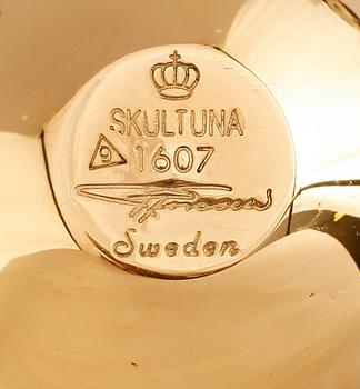 VÄGGLAMPETTER, 2 par samt BÄGARE, 4 st, Pierre Forsell, Skultuna.