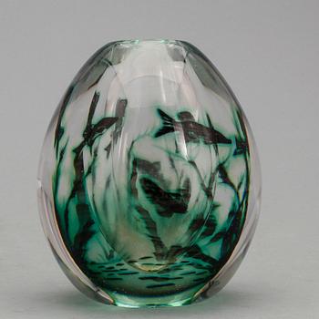 VAS, glas, "fiskgraal" Edward Hald, Orrefors 1953.