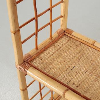 A rattan shelf, second half of the 20th century.