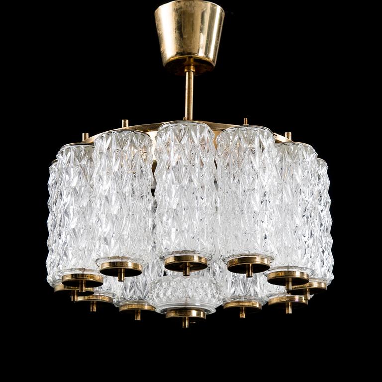 TAKLAMPA, modell 2504, Hyval, 1960-tal. Totalhöjd 42 cm.