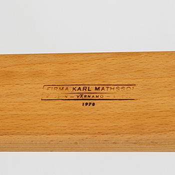 Bruno Mathsson, Fåtöljer, ett par, "Eva", Firma Karl Mathsson, Värnamo 1978.