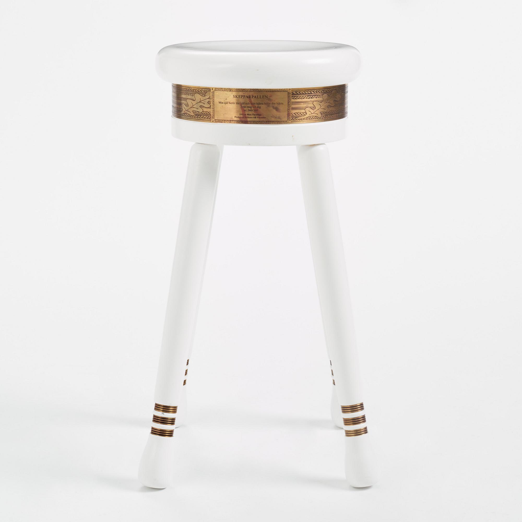Mats Theselius, a "Skepparpallen" stool, ed. 360/360, Källemo, Värnamo, post 2001.