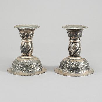 LJUSSTAKAR, ett par, silver, CAK, Göteborg, 1928.