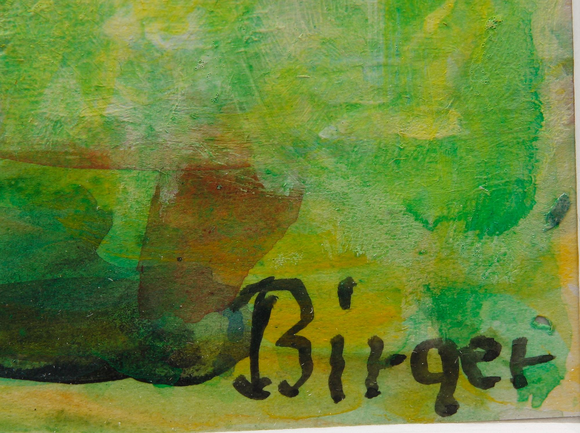 BIRGER ERICSON BIRGER, blandteknik, 2 st. Sign.