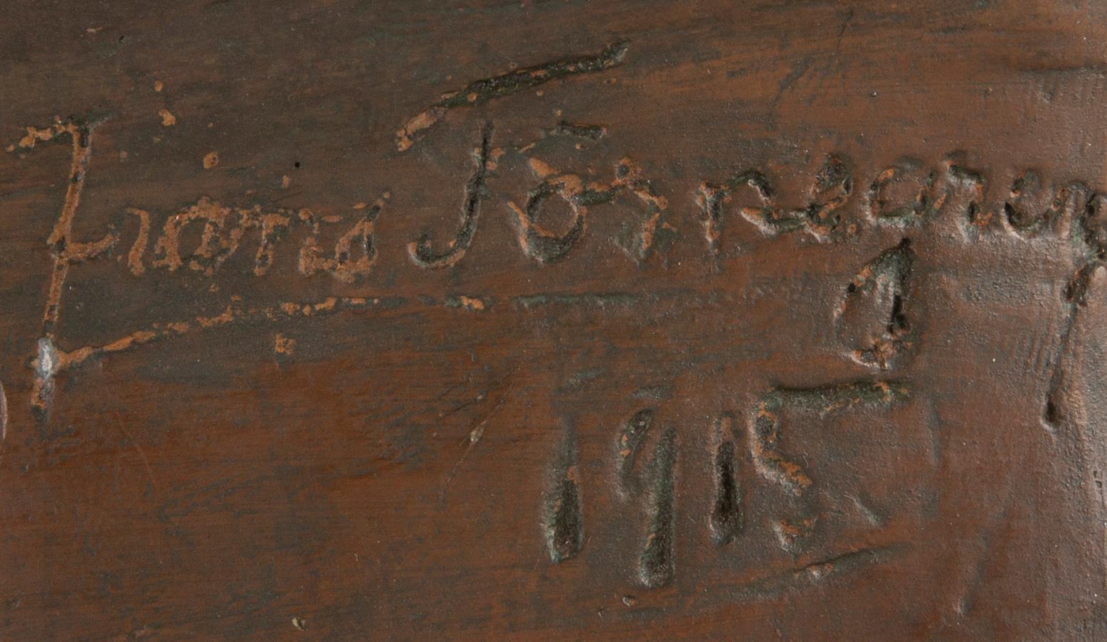 Frans Törnegren, skulptur signerad 1915.