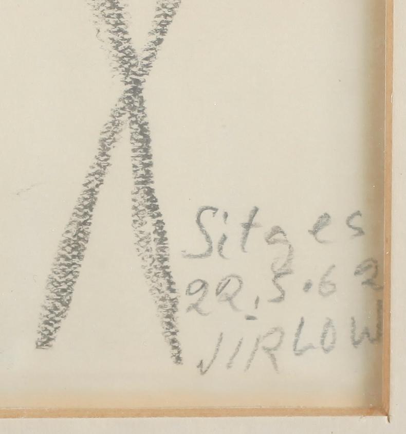 LENNART JIRLOW, teckning, signerad Sitges och daterad -62.