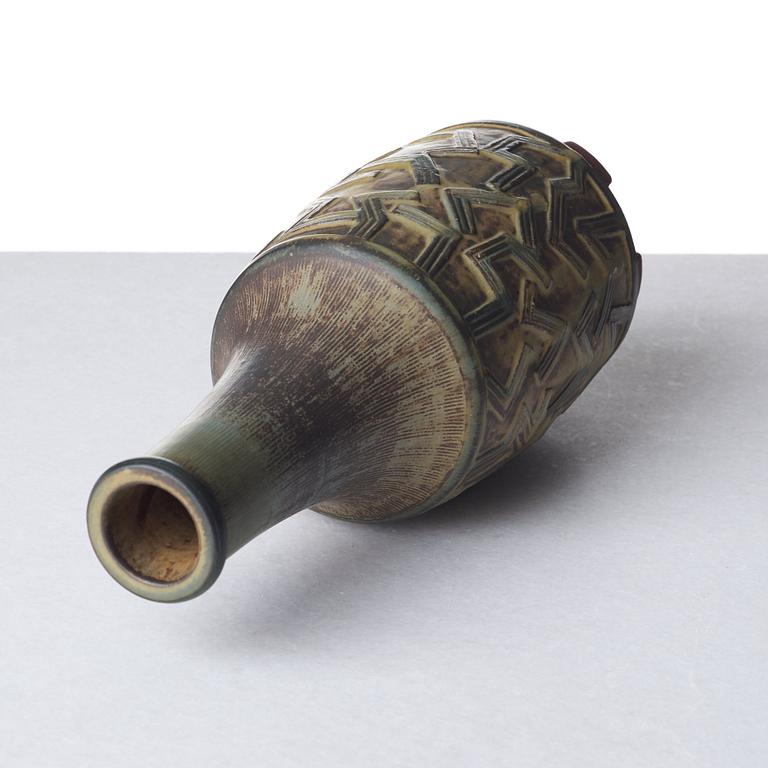 Wilhelm Kåge, a "Farsta" stoneware vase, Gustavsberg studio, Sweden 1955.