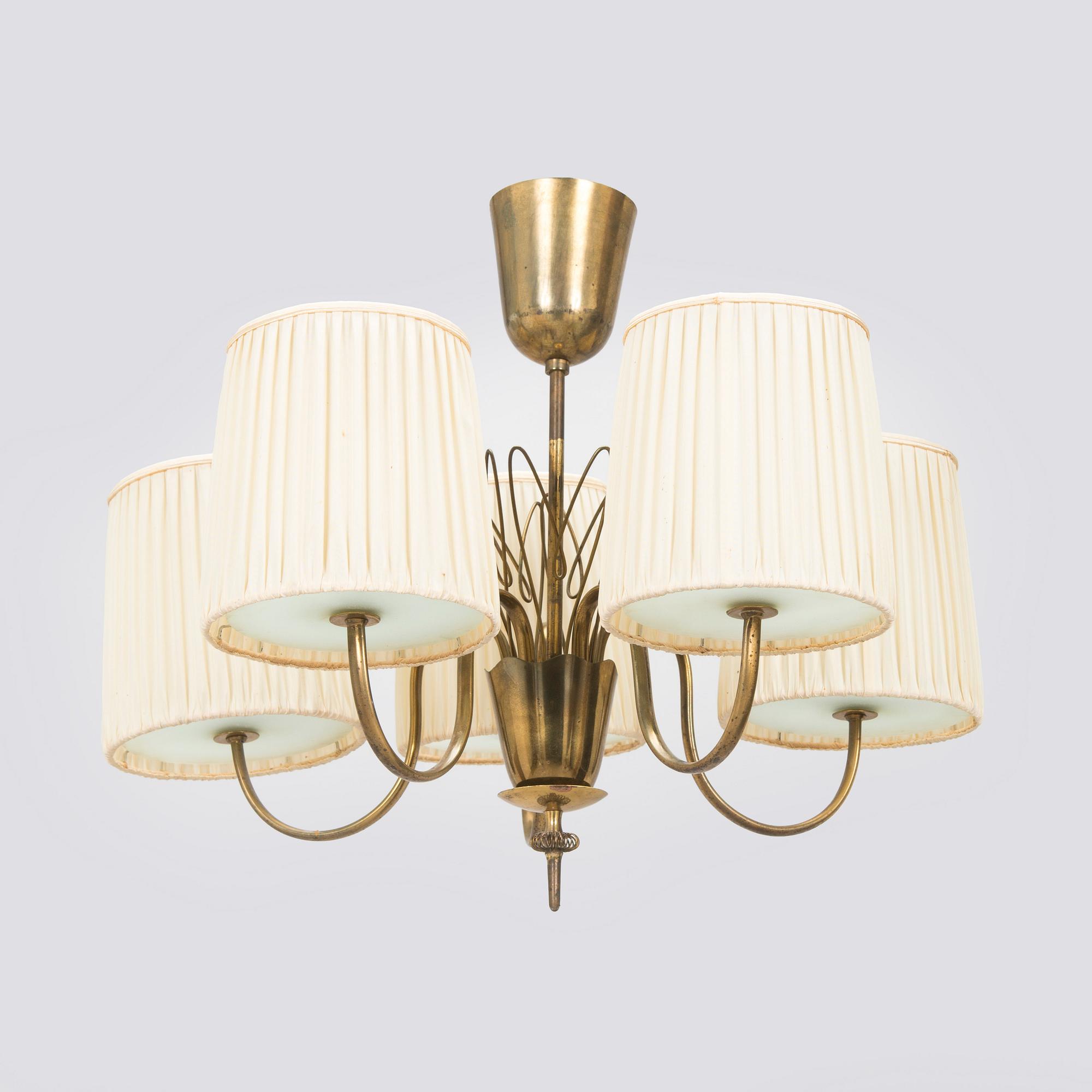 Paavo Tynell, A mid-20th century modell 9032 ceiling light for Taito, Finland.