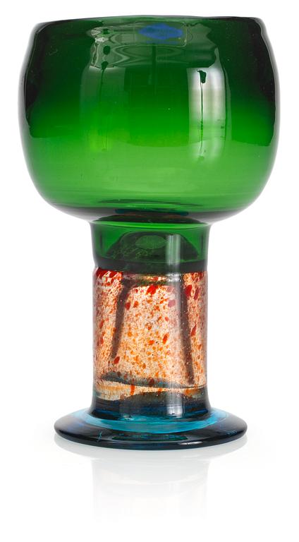 A Kaj Franck glass goblet, Nuutajärvi Notsjö, Finland.