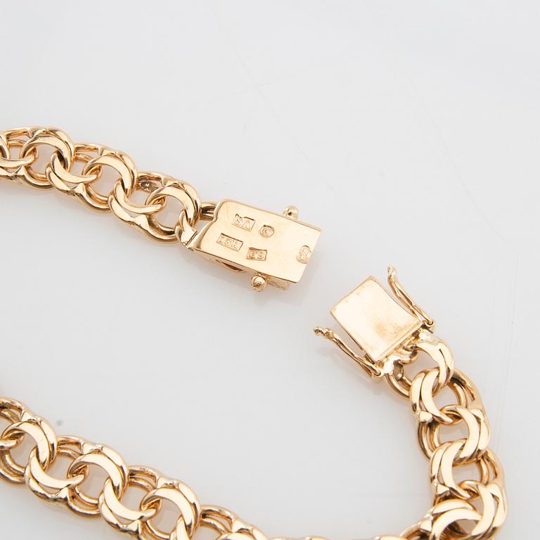Armband Bismarck-länk av 18K guld.