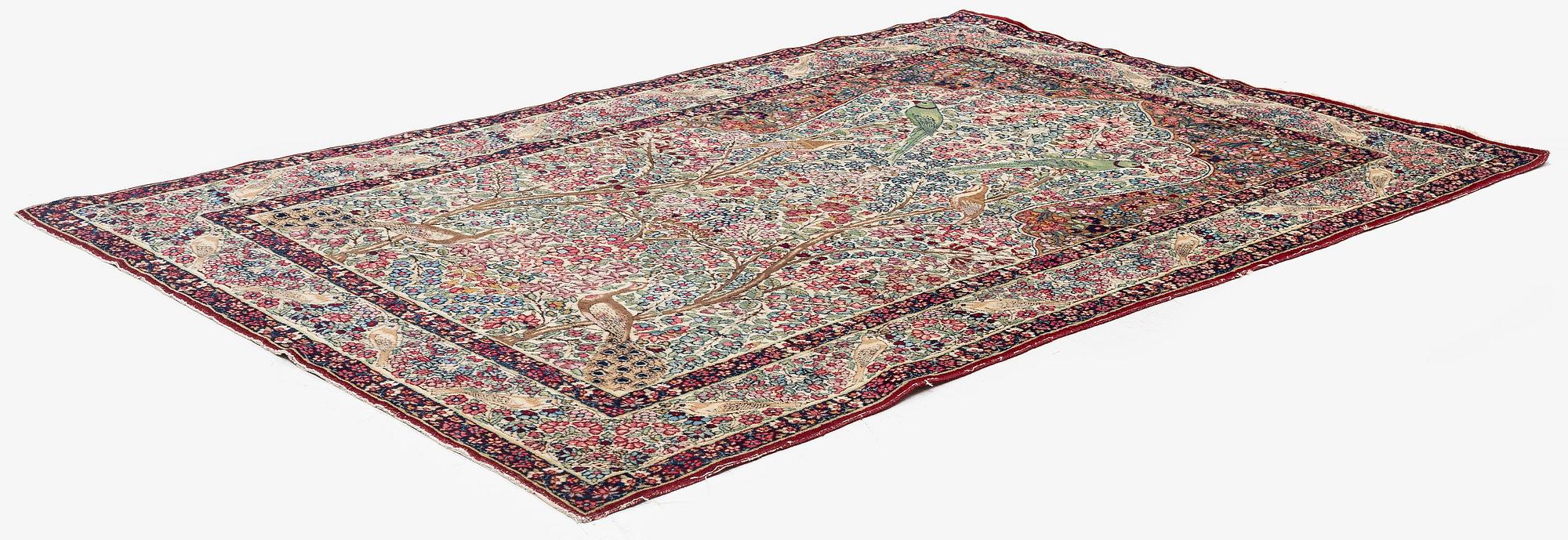 Matta, antik Kirman Laver, södra Persien, ca 210 x 134 cm.