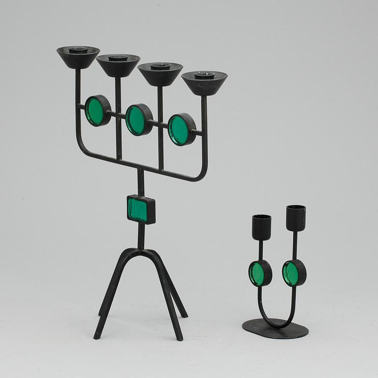 KANDELABRAR, 2 st, Gunnar Ander, Ystad Metall, 1900-talets andra hälft.