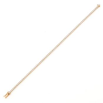 Tennisarmband 18K roséguld med briljantslipade diamanter.