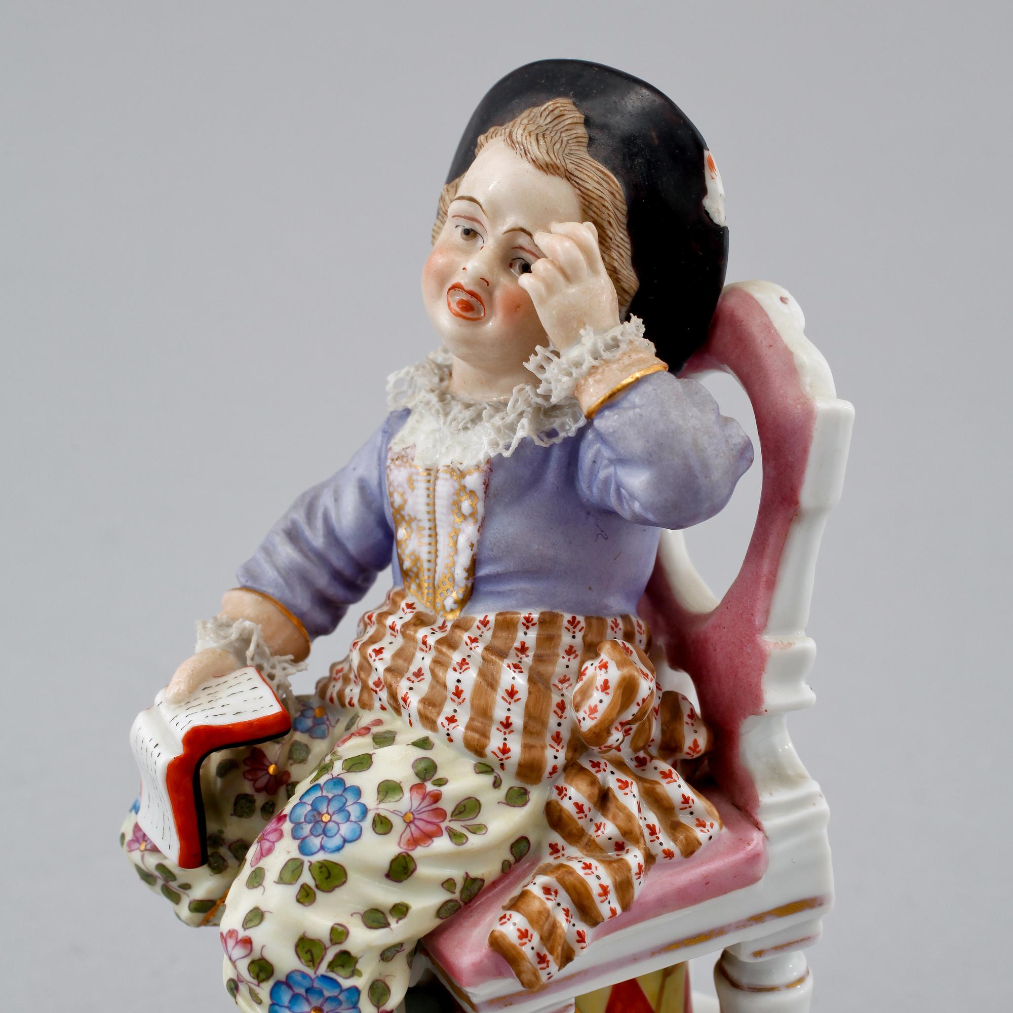 FIGURIN, porslin, Meissen, omkring 1900.
