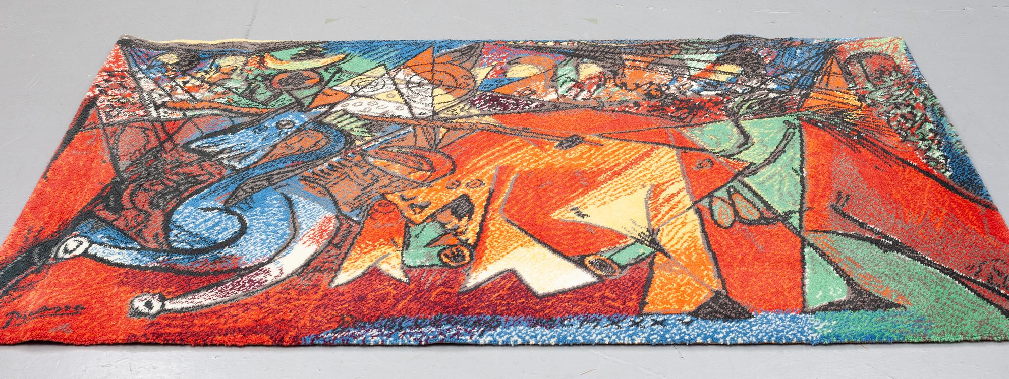 MATTA, Pablo Picasso, The Marina Picasso collection Ege Art Line, Danmark, 1900-talets slut, tuftad ca 204 x 140 cm.