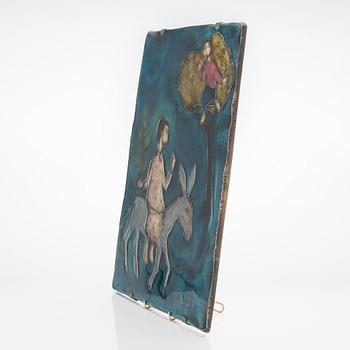 Rut Bryk, a stoneware relief signed BRYK.