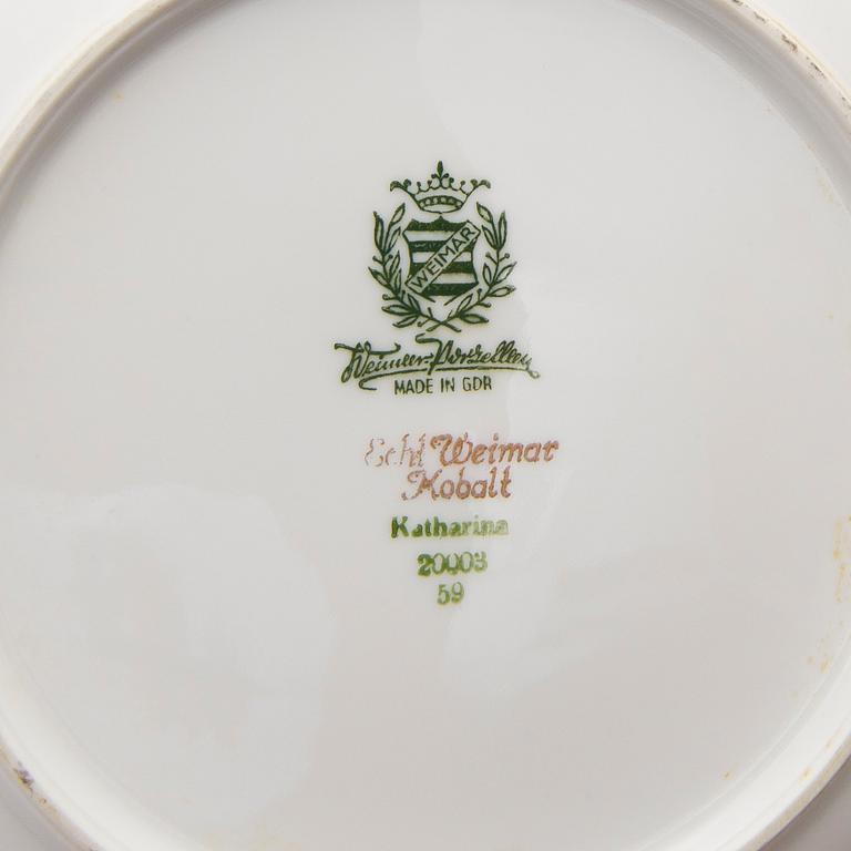 A 22-piece Katharine porcelain tableware set by Weimar, East Germany (GDR).