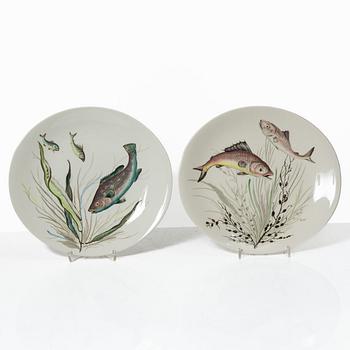 Fiskservis, 13 delar, flintgods, "Fish", Johnson Bros, England.