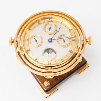 Asprey, calendar clock, late 20th century.