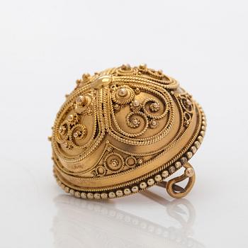 An 21K gold brooch, Kultala Oy Ab, Helsinki 1921-71.