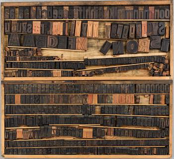 TYPKAST, fyra stycken, 1900-talets mitt.