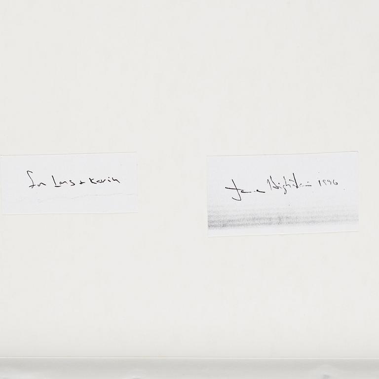 Jene Highstein, photograph signed and dated 1996 a tergo.