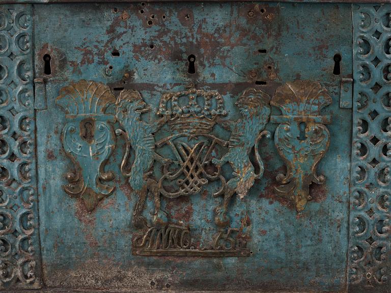 A Swedish 1750's metal chest.