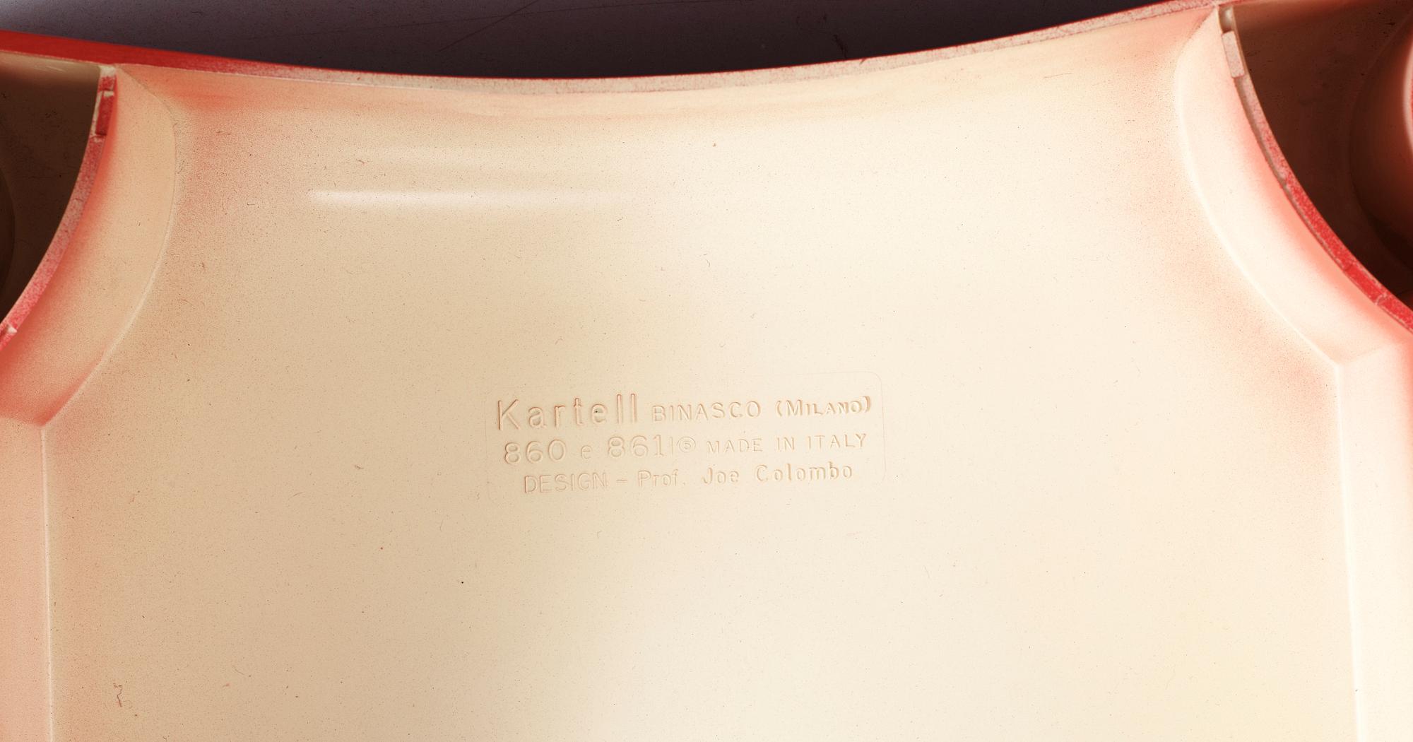 STOL, modell nr 4867 Joe Colombo, Kartell, Italien, 1960-tal.