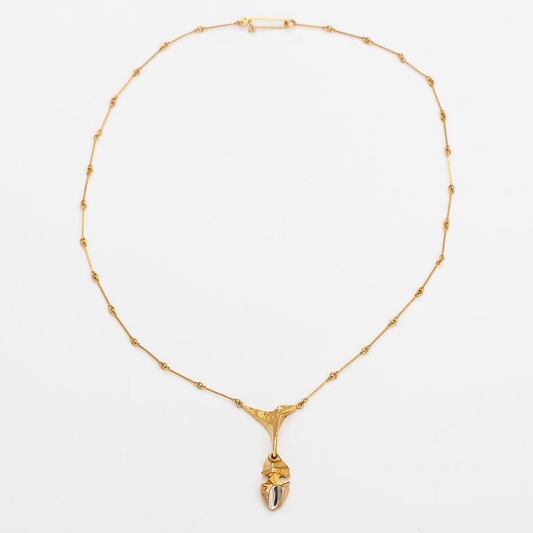 Björn Weckström, A 14K gold and platinum necklace "Kaira". Lapponia 1982.