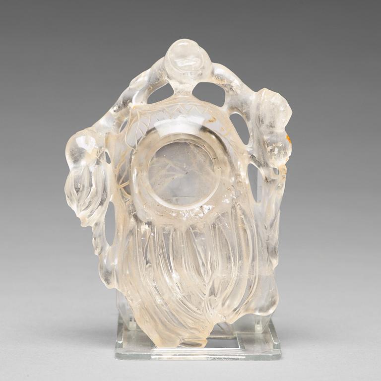 A Chinese rock chrystal brush-washer, 20th Century.