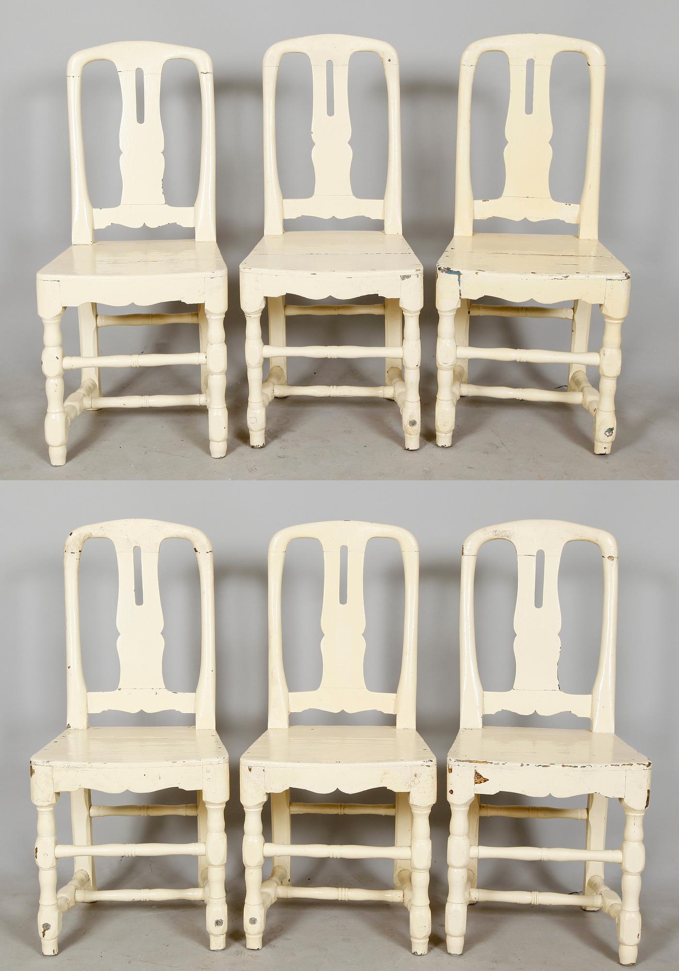 STOLAR, 6 st, barock, 1700-tal.